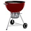 Weber 22 Inch Premium Kettle Red Side View 1 No Lid