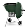 Weber 22 Inch Premium Kettle Green Side View 1 Hanging Lid