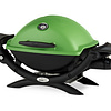 Weber Q 1200 Green Side View 1 Closed