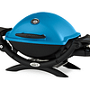Weber Q 1200 Blue Side View 1 Closed