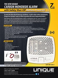 Unique Carbon Monoxide Alarm UGP9RVSSOC