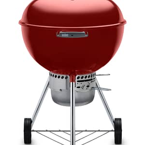 Weber 22 Inch Premium Kettle Red Front View Closed