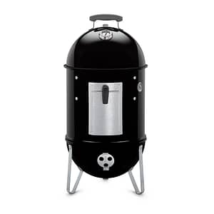 Weber 14 Inch Smokey Mountain Cooker Smoker Front View Closed