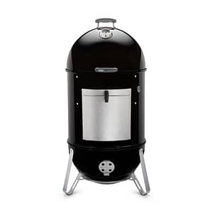 Weber 22 Inch Smokey Mountain Cooker Smoker Black Front View Closed