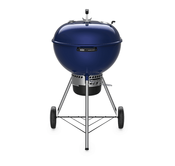 Weber 22 Inch Master-Touch Kettle Deep Ocean Blue Front View Closed